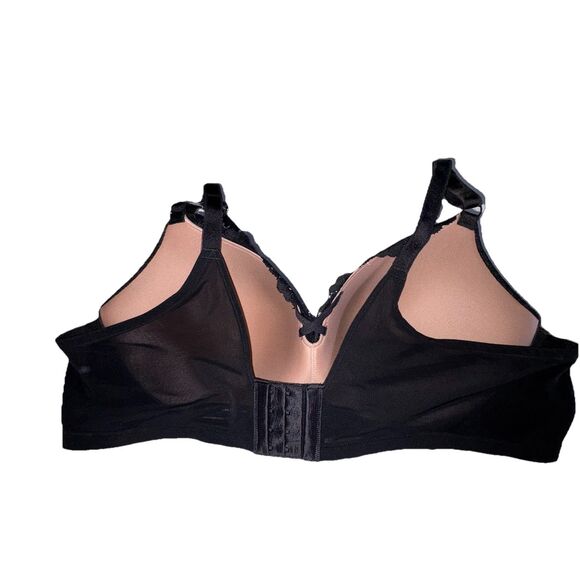 TORRID Black Lace Dream Wire Free Push Up Solid 360 Back Smoothing Bra 46C NWT - Picture 4 of 11
